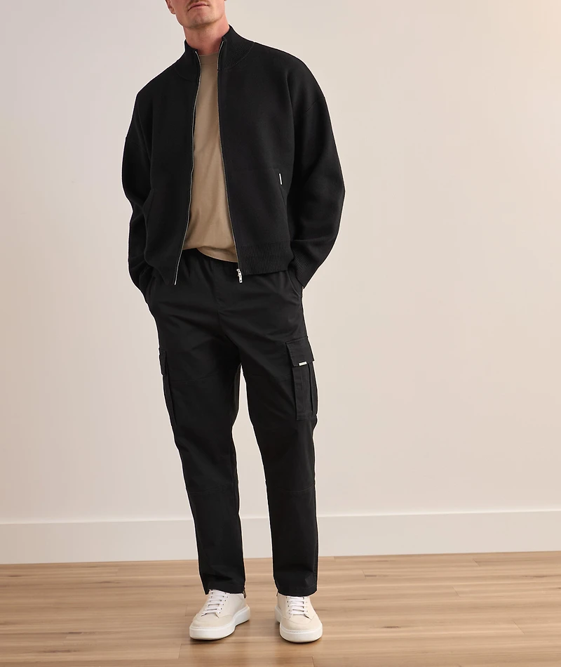 Full-Zip Initial Knitted Track Jacket