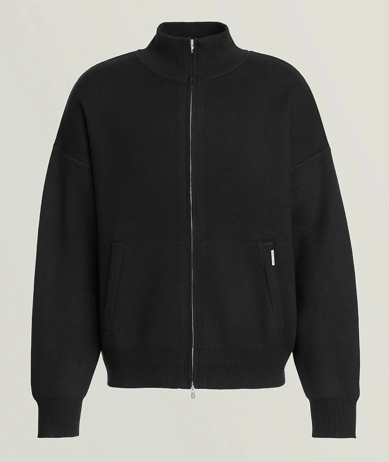 Full-Zip Initial Knitted Track Jacket