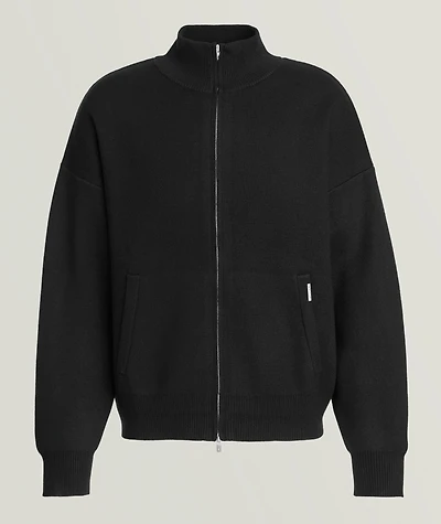 Full-Zip Initial Knitted Track Jacket