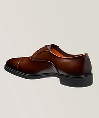 Easy Burnished Leather Cap-Toe Oxfords