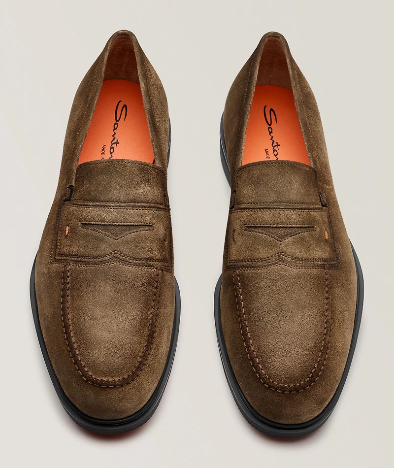 Suede Penny Loafers