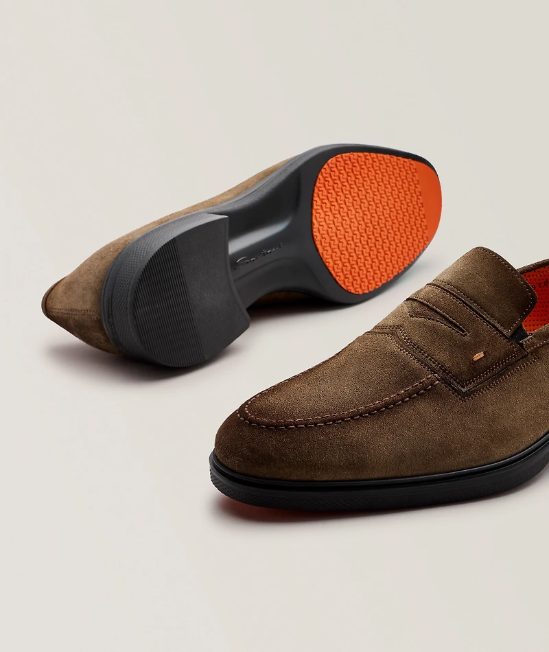 Suede Penny Loafers