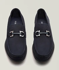 Grandioso Double Gancini Suede Loafers