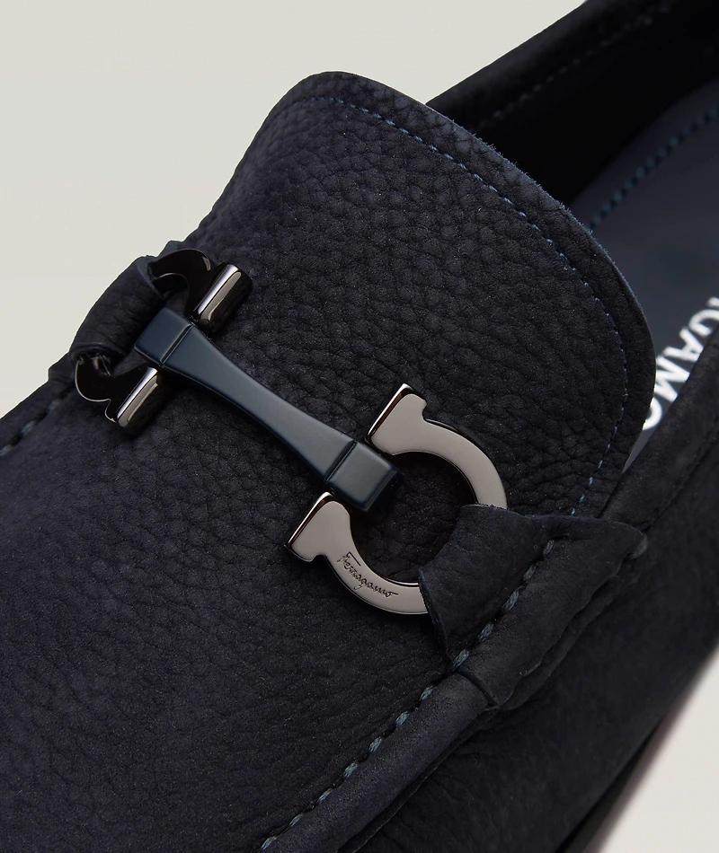 Grandioso Double Gancini Suede Loafers