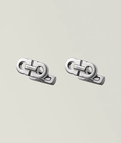 Double Gancini Engraved Cufflinks