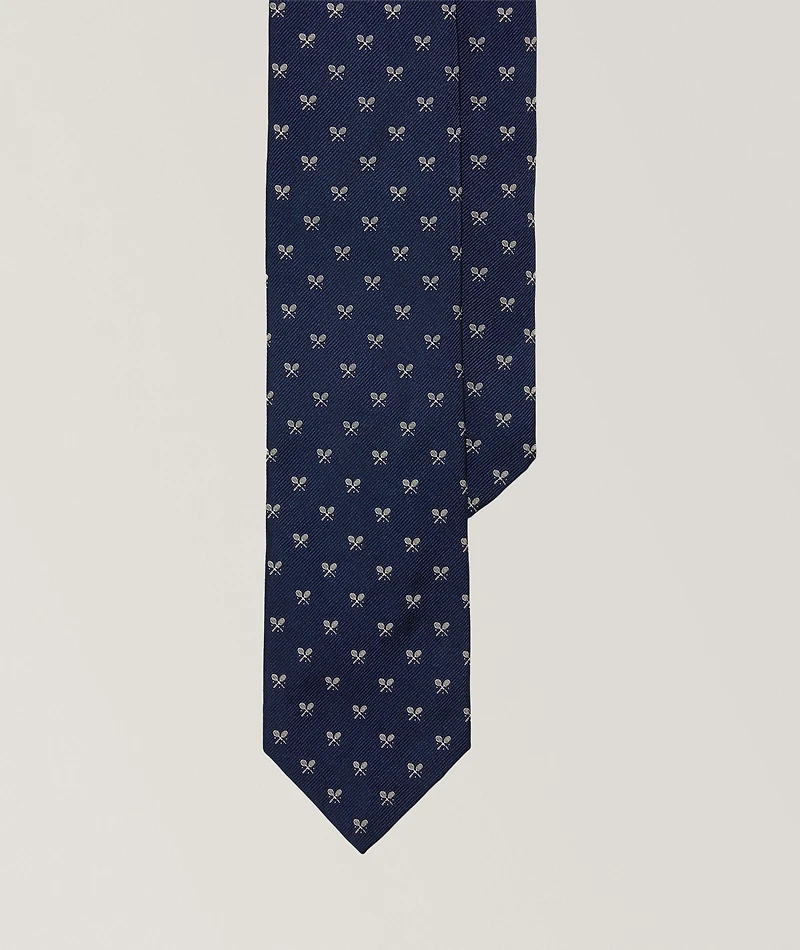 Tennis Racquet Silk Tie
