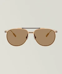 Intarsia Rays Aviator Titanium Sunglasses