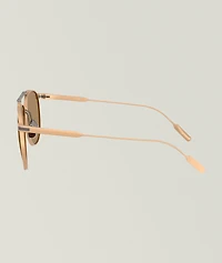 Intarsia Rays Aviator Titanium Sunglasses