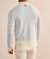 4-Bar Linen-Cotton Cardigan