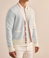4-Bar Linen-Cotton Cardigan