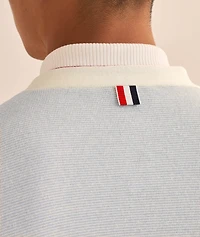 4-Bar Linen-Cotton Cardigan