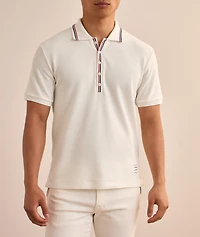 Cotton Waffle Tipped Polo