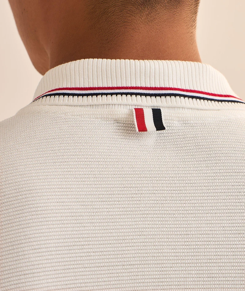 Cotton Waffle Tipped Polo