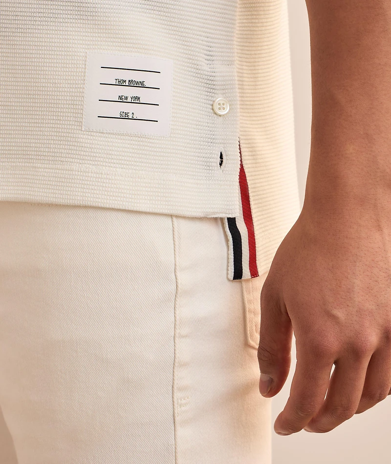 Cotton Waffle Tipped Polo