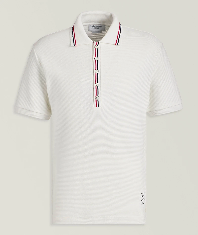Cotton Waffle Tipped Polo