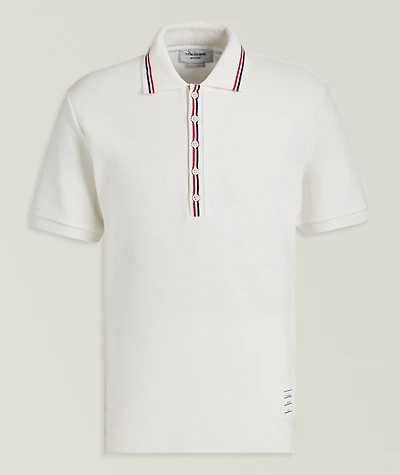 Cotton Waffle Tipped Polo
