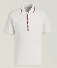 Cotton Waffle Tipped Polo