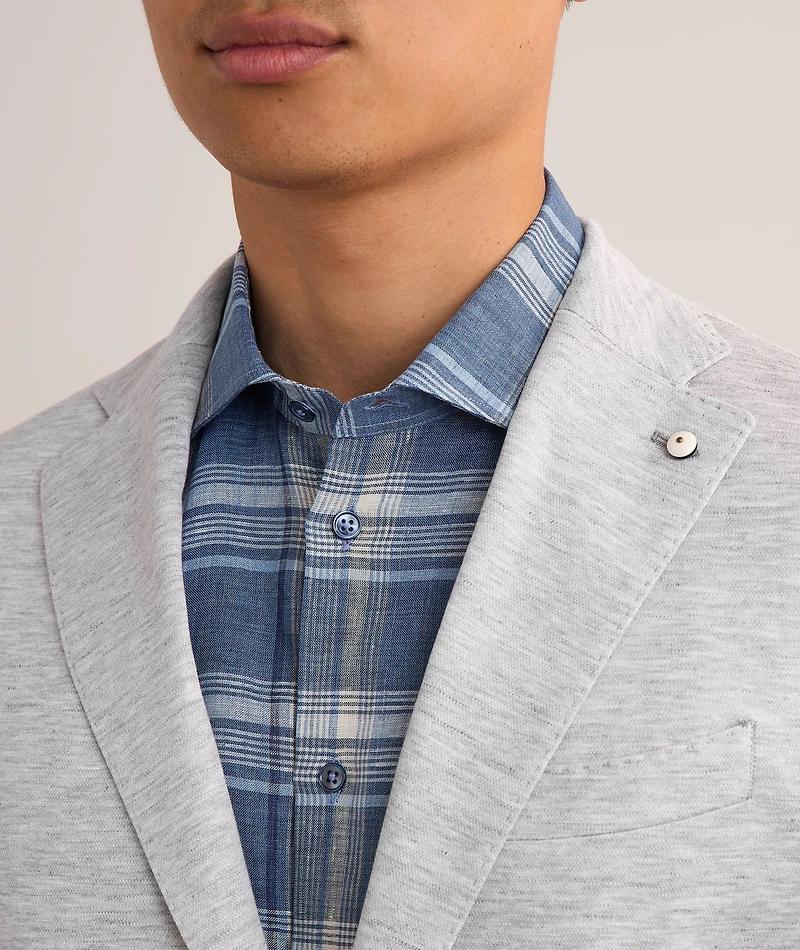 Marled Linen-Cotton Sport Jacket