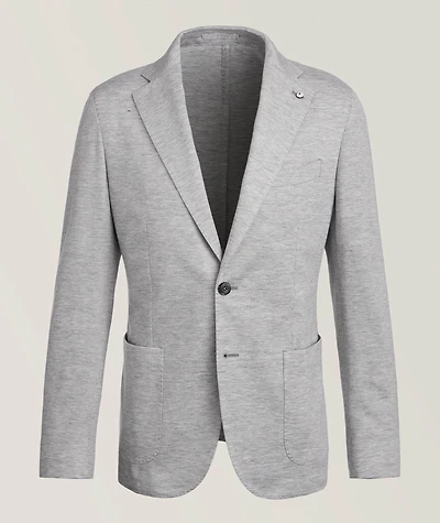 Marled Linen-Cotton Sport Jacket