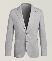 Marled Linen-Cotton Sport Jacket