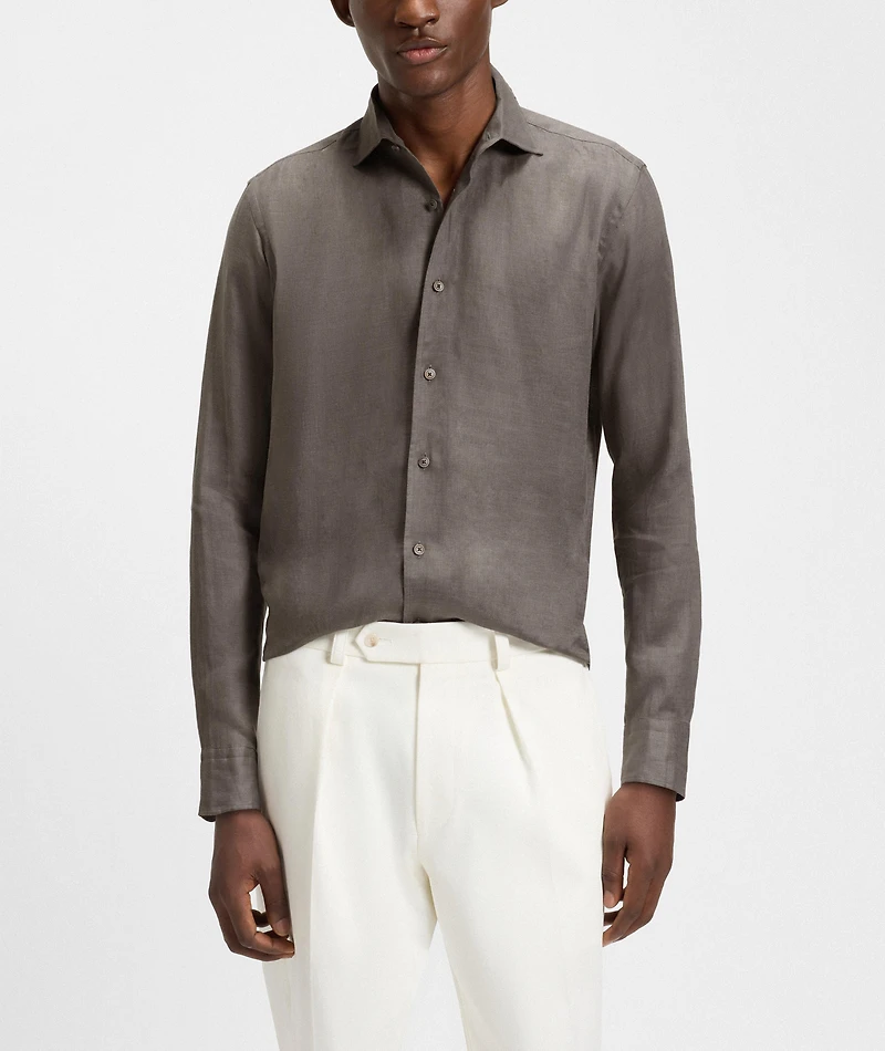 X Beckham Linen Dress Shirt