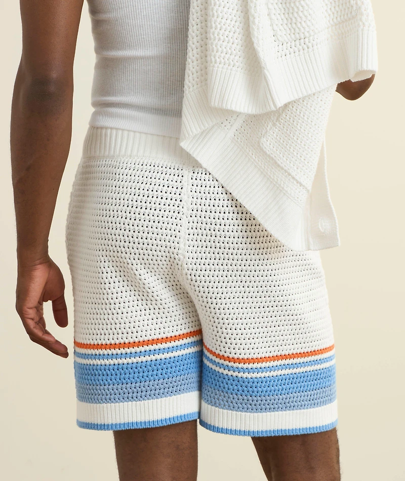 Cotton Tennis Crochet Shorts