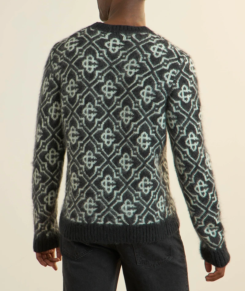 Monogram Mohair-Blend Crewneck Sweater