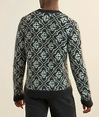 Monogram Mohair-Blend Crewneck Sweater