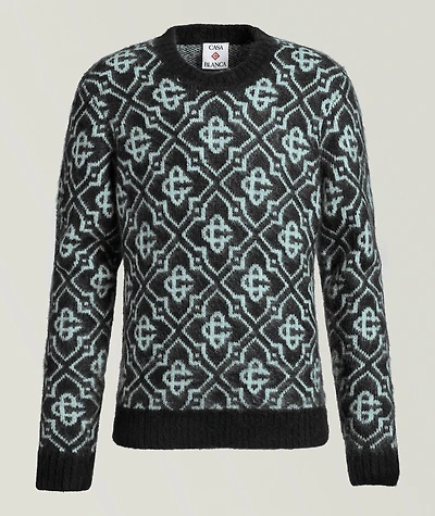 Monogram Mohair-Blend Crewneck Sweater