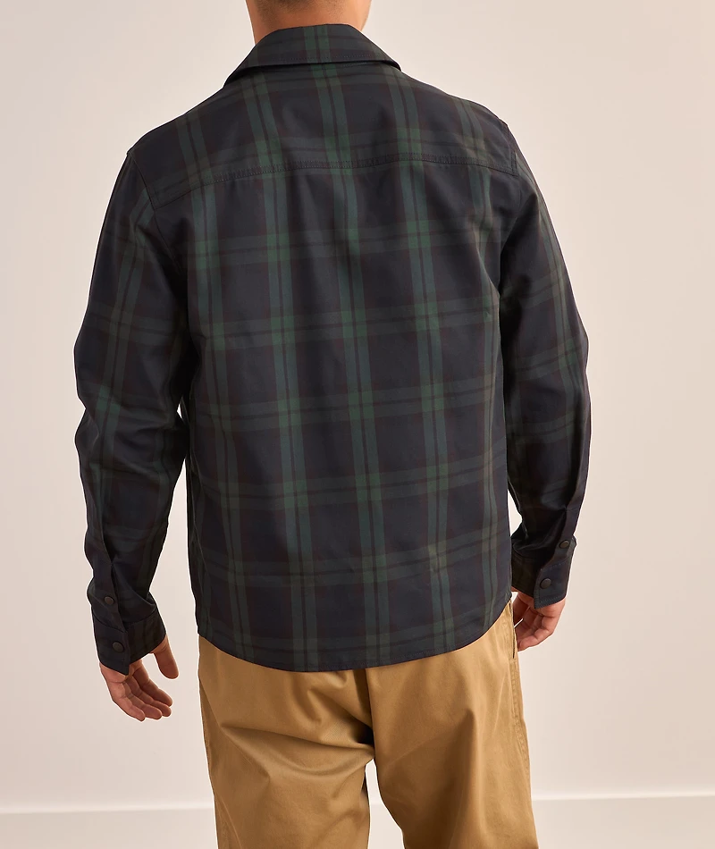 Checked Cotton Gabardine Overshirt