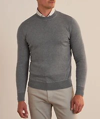 Mélange Wool Contrast Stitch Sweater