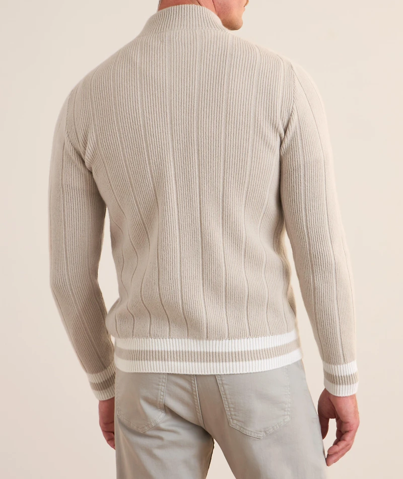 Rib-Knit Cashmere Cardigan
