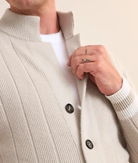Rib-Knit Cashmere Cardigan