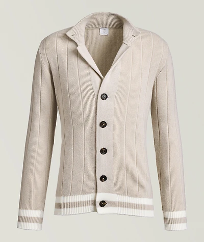 Rib-Knit Cashmere Cardigan