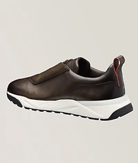 Soft Burnished Leather Sneakers