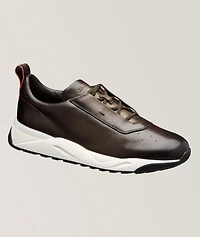 Soft Burnished Leather Sneakers