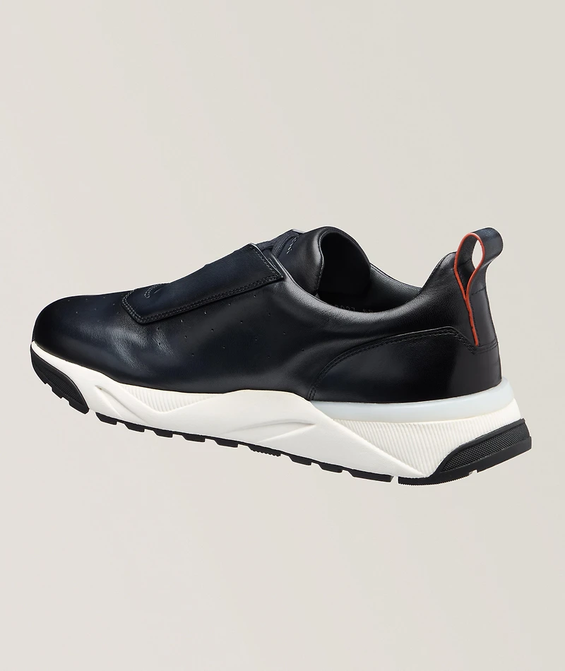 Soft Burnished Leather Sneakers