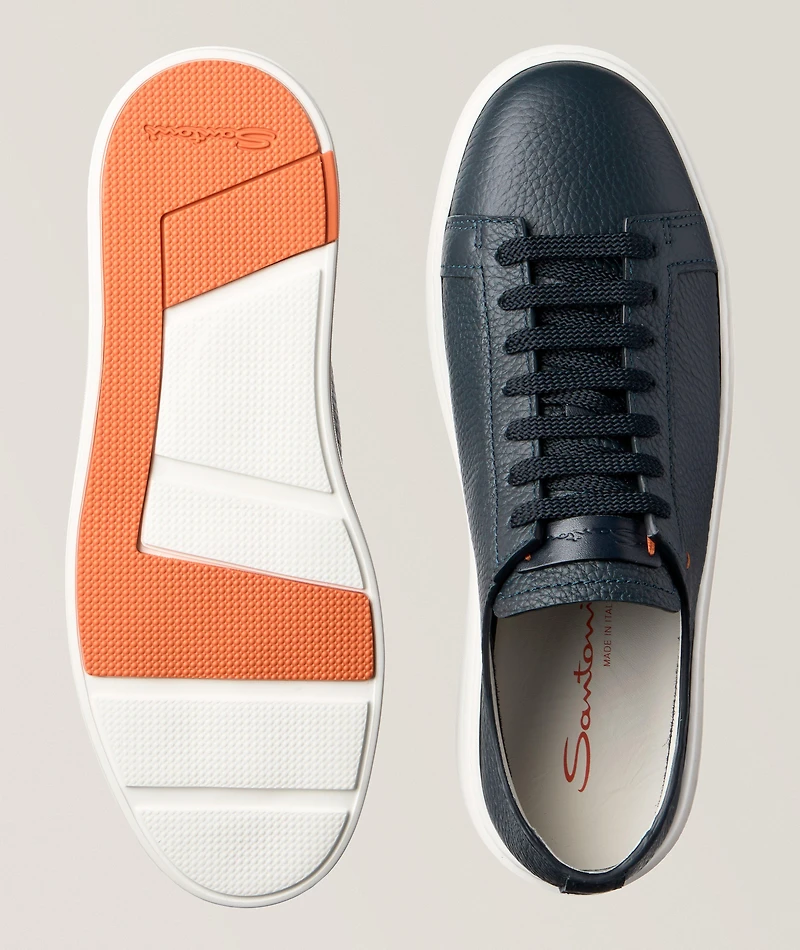 Pebbled Deerskin Sneakers
