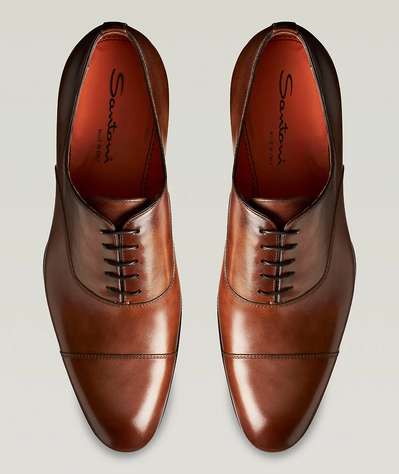 Leather Cap-Toe Oxfords