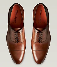 Leather Cap-Toe Oxfords