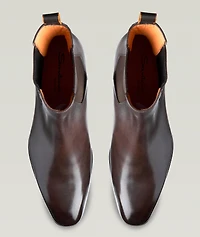 Burnished Leather Chelsea Boots