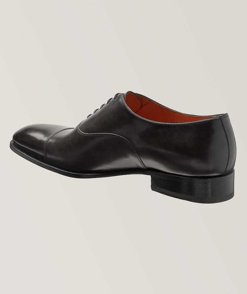 Leather Cap-Toe Oxfords
