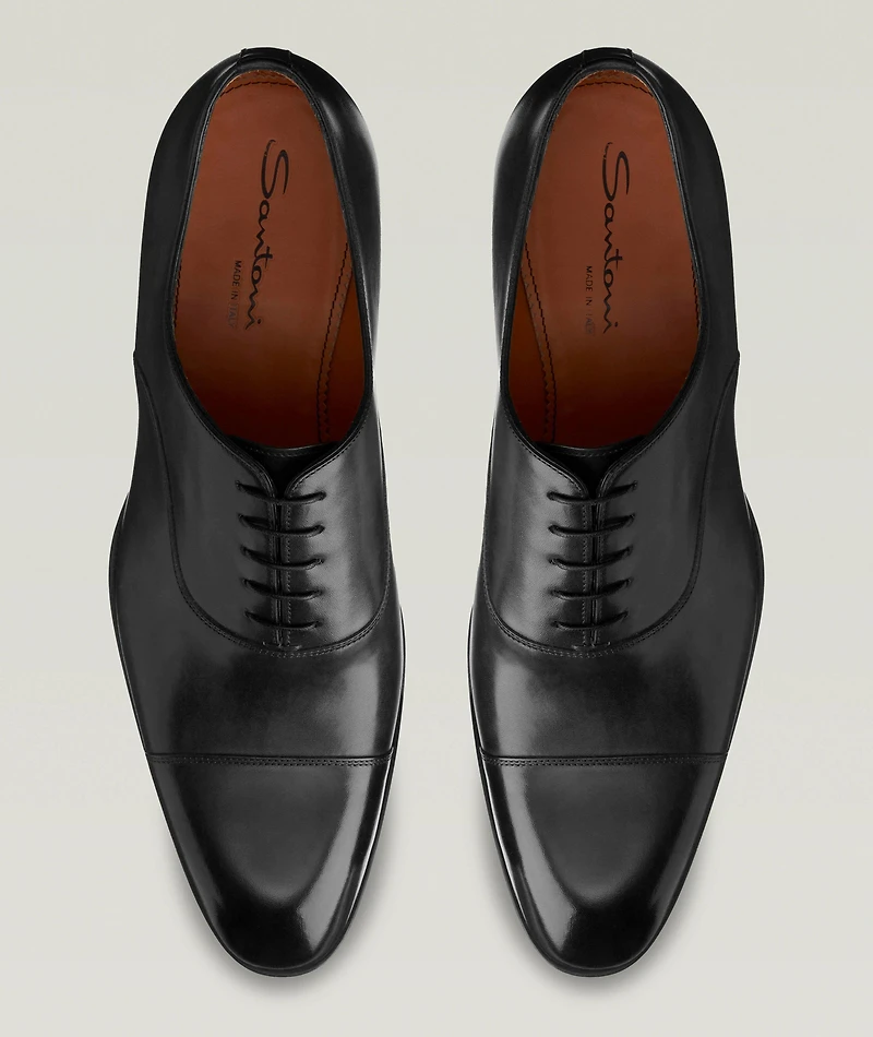 Leather Cap-Toe Oxfords