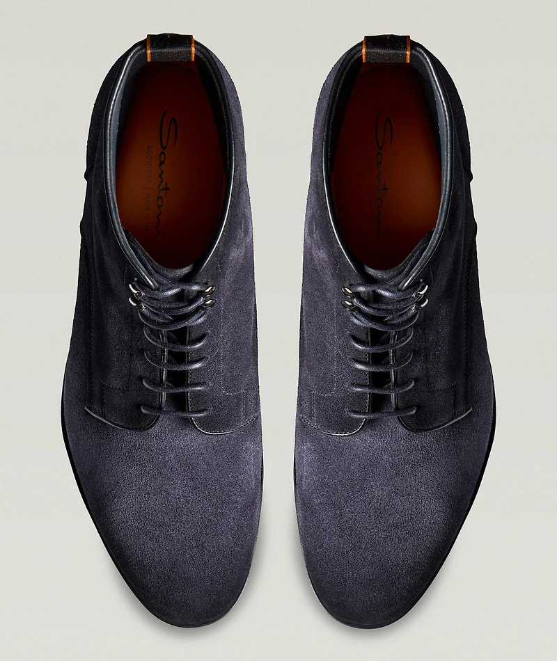 Burnished Suede Lug Boots