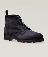 Burnished Suede Lug Boots