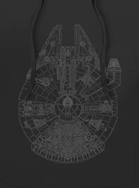 Star Wars Millennium Falcon Outline Hoodie