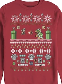 Nintendo Mario and Bowser Ugly Christmas Sweater Sweatshirt