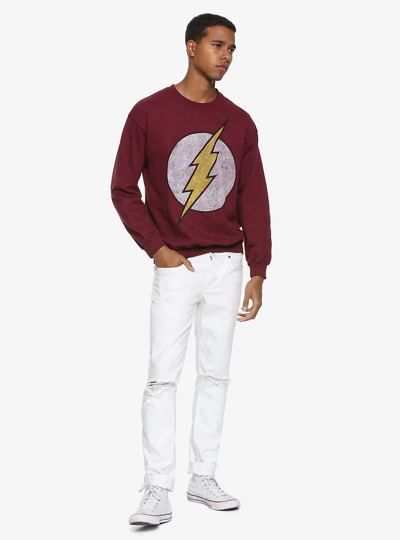 DC Comics The Flash Distressed Logo Sweatshirt