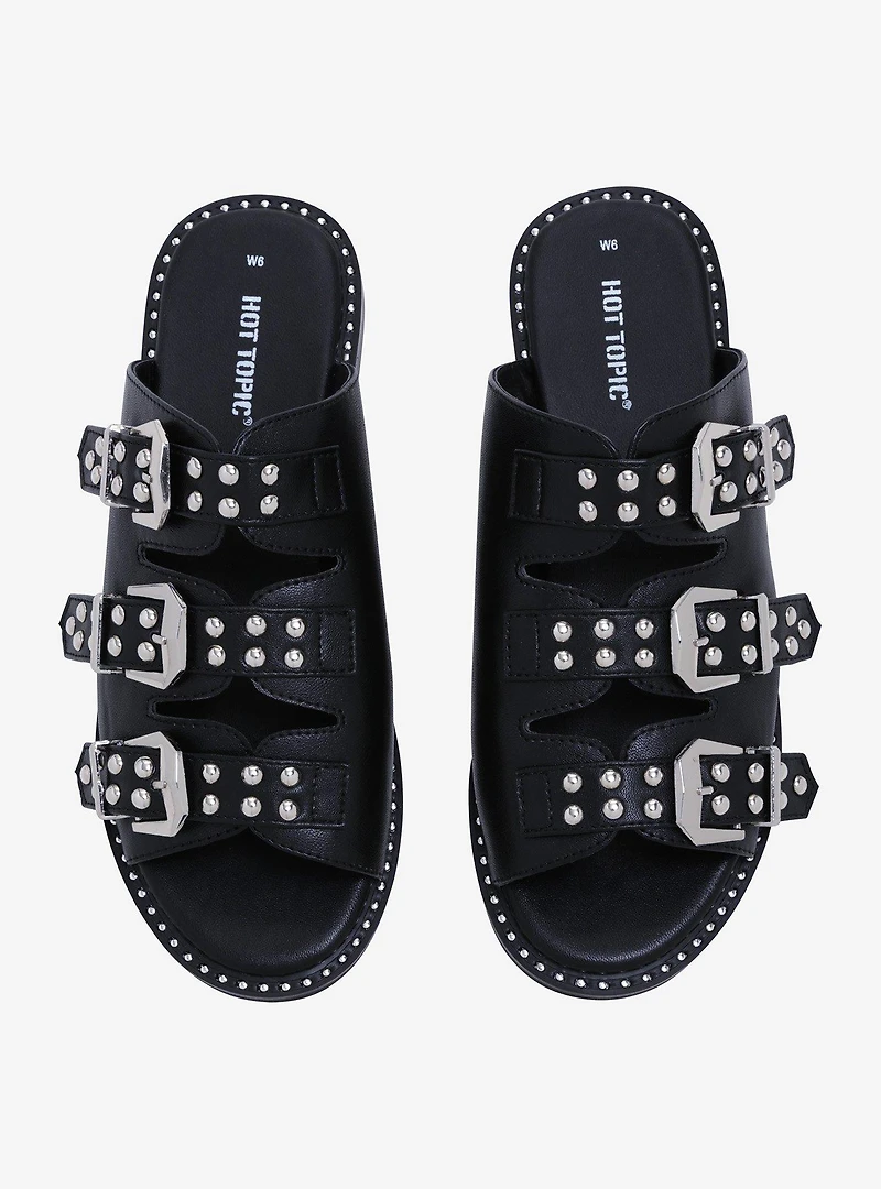 Studded Buckle Sandals