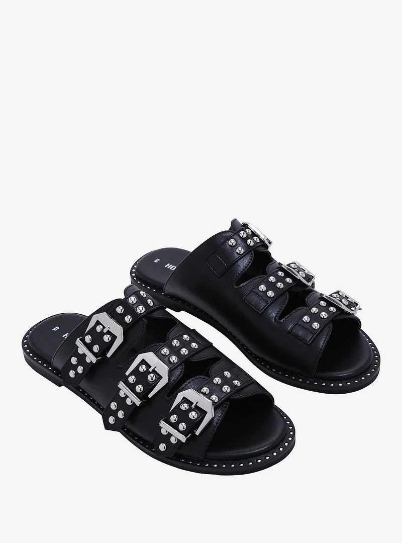 Studded Buckle Sandals